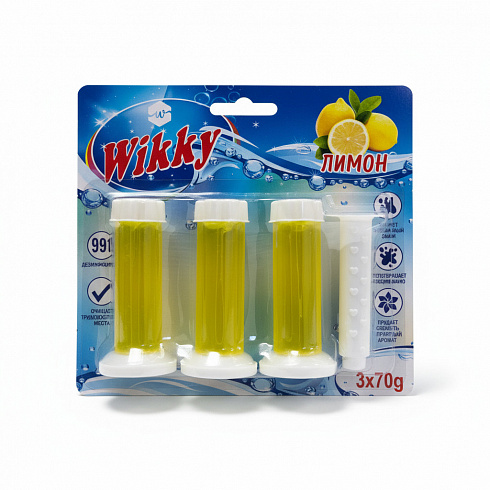 Гелевый освежитель для унитаза ТМ «Wikky» 3 шт * 70 г