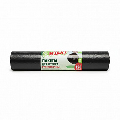 Пакеты для мусора 120 л. 10 шт "Суперпрочные" ТМ «WIKKY»