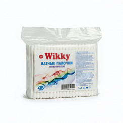 Ватные палочки ТМ «WIKKY» ПЭТ 200 шт